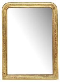 FRENCH LOUIS PHILIPPE ETCHED GILTWOOD MIRROR, 51" X 43"