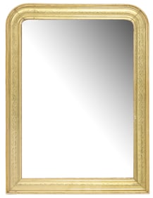 FRENCH LOUIS PHILIPPE PERIOD GILTWOOD WALL MIRROR