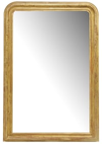 FRENCH LOUIS PHILIPPE PERIOD GILTWOOD WALL MIRROR