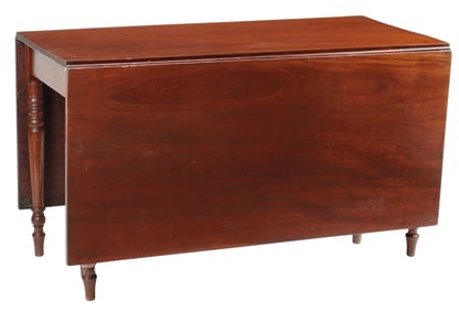 ENGLISH REGENCY MAHOGANY DROP-LEAF DINING TABLE