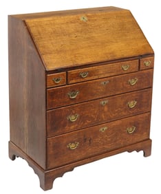 ENGLISH GEORGE III OAK BUREAU