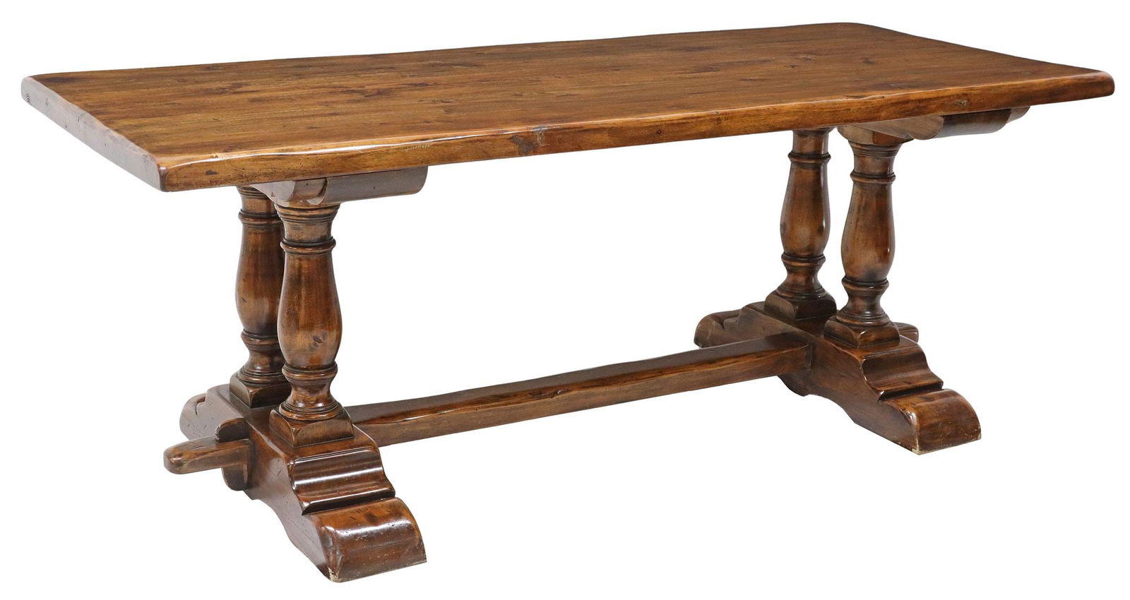 FRENCH MONASTERY OR REFECTORY TRESTLE TABLE, 78.75"L (1 of 4)