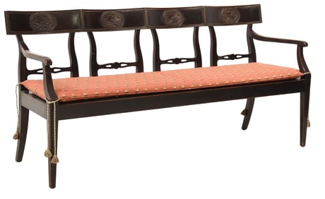 ITALIAN NEOCLASSICAL QUADRUPLE-CHAIRBACK SETTEE