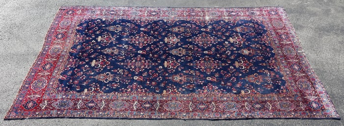 HAND-TIED PERSIAN SAROUKH RUG, SIGNED, 14' X 9'8"