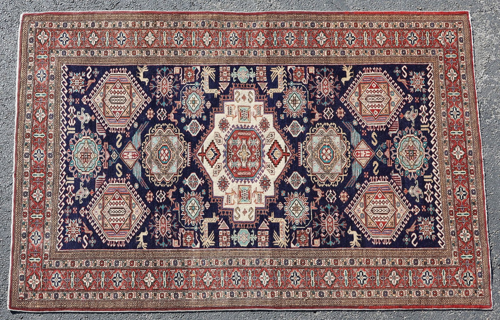 HAND-TIED PERSIAN MESHKIN RUG, 6'8" X 4'8.5": Estate hand-tied Persian Meshkin rug, approx 6'8"l, 4'8.5"w **Please Note: All of the rugs offered in this auction would likely benefit from a professional cleaning. Estate rugs
