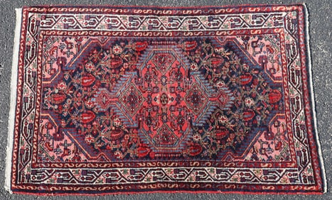 HAND-TIED PERSIAN ZAGHEH RUG, 3'10.25" X 2'7.25"