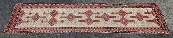 HAND-TIED PERSIAN KOLYAI RUNNER, DATED 1923, 15'1" X 4'3.5"