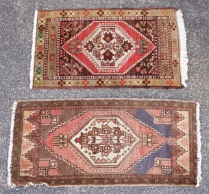 (2) ESTATE HAND-TIED TURKISH RUGS