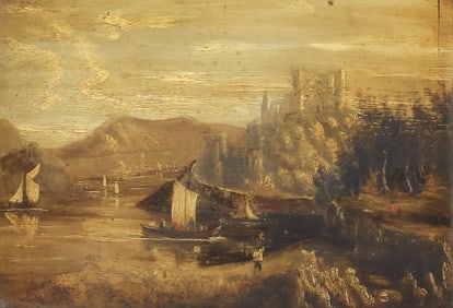 CONTINENTAL SCHOOL LANDSCAPE PAINTING ON PANEL