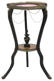 FRENCH NAPOLEON III PERIOD PORCELAIN-INSET GUERIDON