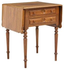 ENGLISH GEORGIAN STYLE DROP-LEAF SEWING TABLE