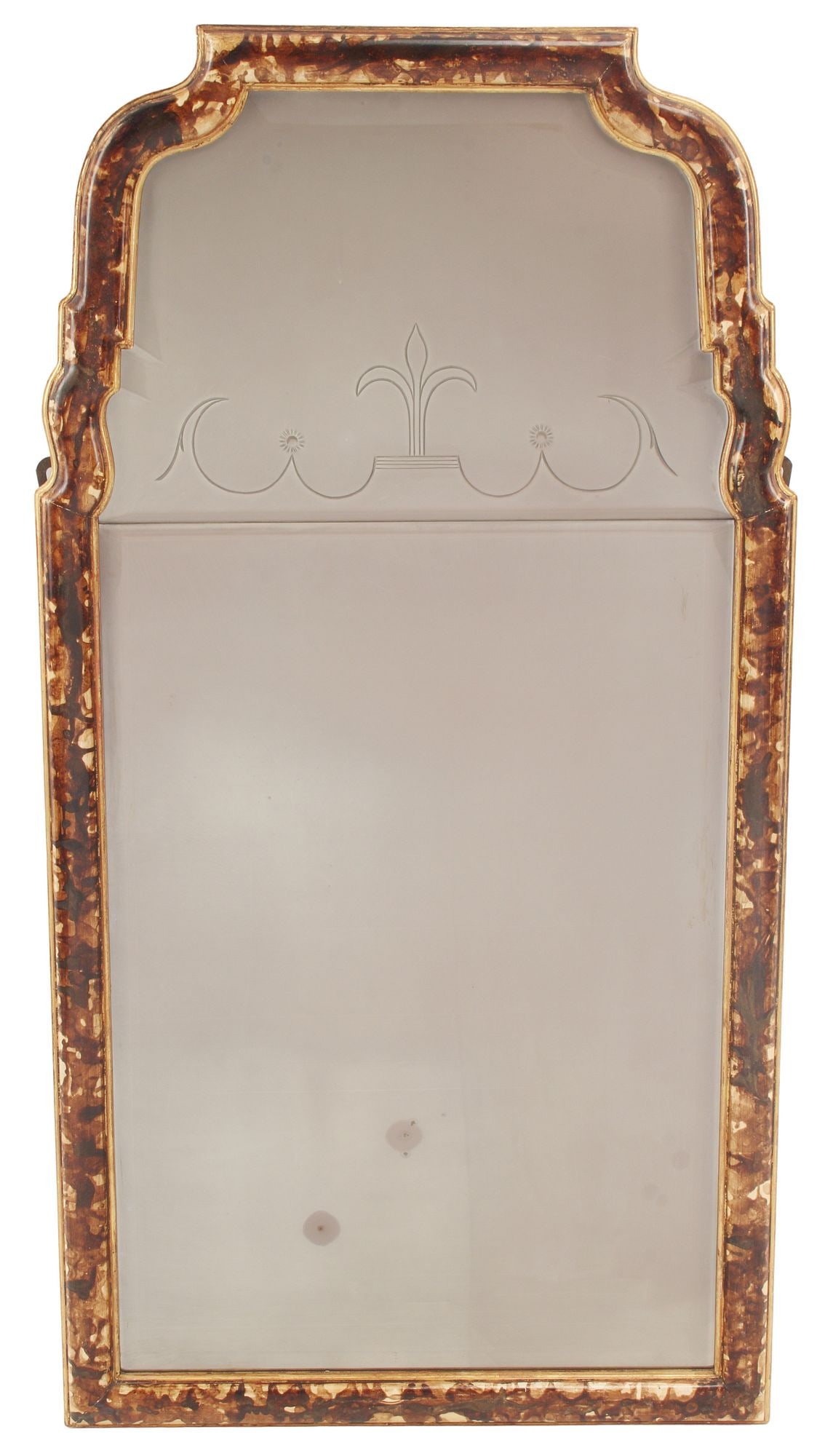 QUEEN ANNE STYLE PAINT DECORATED MIRROR (1 of 6)