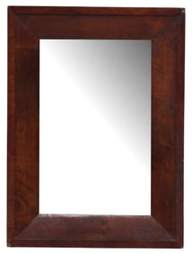 RECTANGULAR MAHOGANY-FRAMED WALL MIRROR