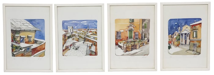 (4) SIGNED LTD ED PRINTS OF ITALIAN STREET VIEWS
