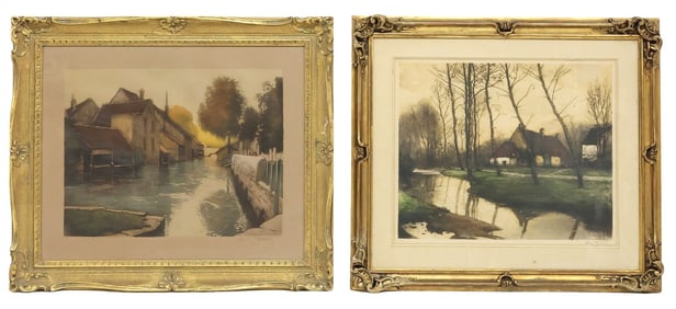 (2) HENRI JOURDAIN (1864-1931) AQUATINT ETCHINGS