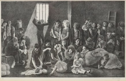 JOHN McCLELLAN (1908-1986) LITHOGRAPH IMPRISONED PEOPLE 1939
