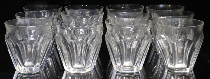 (12) BACCARAT 'TALLYRAND' CUT CRYSTAL FLAT TUMBLER GLASSES