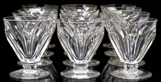 (12) BACCARAT 'TALLYRAND' CUT CRYSTAL CORDIAL GLASSES