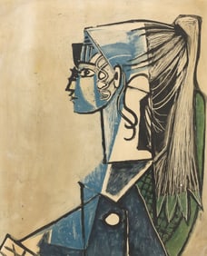 CUBIST-STYLE PRINT AFTER PABLO PICASSO 'SYLVETTE AU FAUTEUIL'