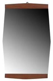 ITALIAN MID-CENTURY MODERN TEAK WALL MIRROR