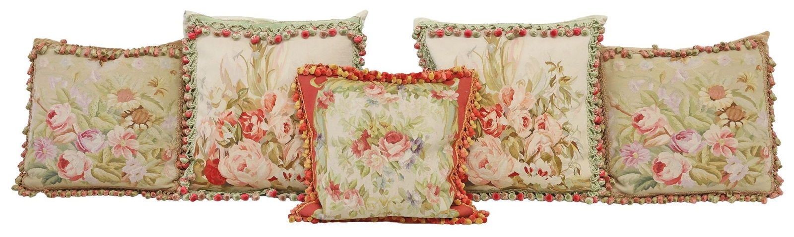(5) LARGE DECORATIVE TAPESTRY-FRONT DOWN THROW PILLOWS (1 of 3)