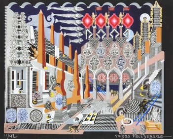 PEDRO FRIEDEBERG (B.1936) 'CHANGUITOS DE LA CUIDAD' GICLEE ON PAPER