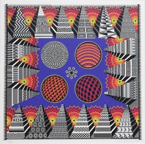 PEDRO FRIEDEBERG (B.1936) SCREENPRINT 'TEOTIHUACANIZACION DE MESOPOTAMIA'