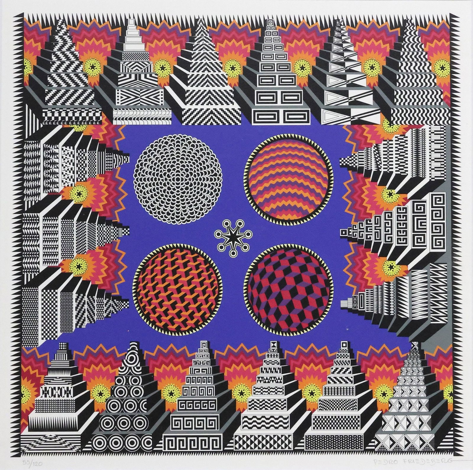 PEDRO FRIEDEBERG (B.1936) SCREENPRINT 'TEOTIHUACANIZACION DE MESOPOTAMIA' (1 of 4)