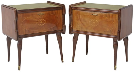 (2) ITALIAN MID-CENTURY MODERN NIGHTSTANDS