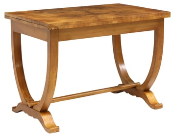 FRENCH ART DECO WALNUT FLIP-TOP TABLE