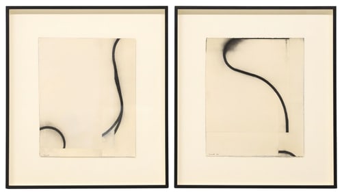 (2) DANIEL BRICE (B.1961) CHARCOAL LINE STUDIES