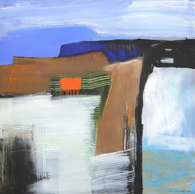 TOM SCHULTZ (B.1939) ABSTRACT PAINTING, 24" X 24"