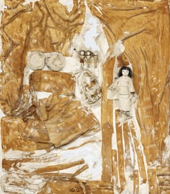 ILSE GETZ (1917-1992) MIXED MEDIA ASSEMBLAGE 1962