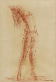 CHARLES UMLAUF (1911-1994) CRAYON DRAWING BALLERINA STUDY, 'DANCER I'