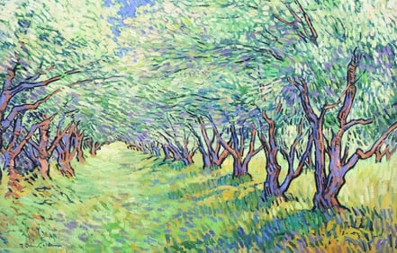 ROBERT DAUGHTERS (1929-2013) GROVE OF TREES, 20" X 30"