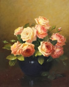 A.D. GREER (TEXAS, D.1998) FLORAL STILL LIFE PAINTING, 20" X 16"