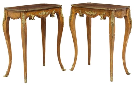 (2) LOUIS XV STYLE SIDE TABLES