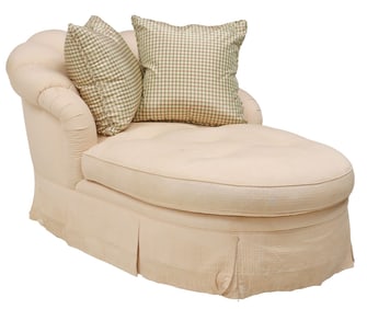 SUMMER HILL LTD. UPHOLSTERED CHANNEL BACK CHAISE LOUNGE