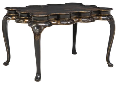 ROSE TARLOW CHINOISERIE SCALLOPED COFFEE TABLE