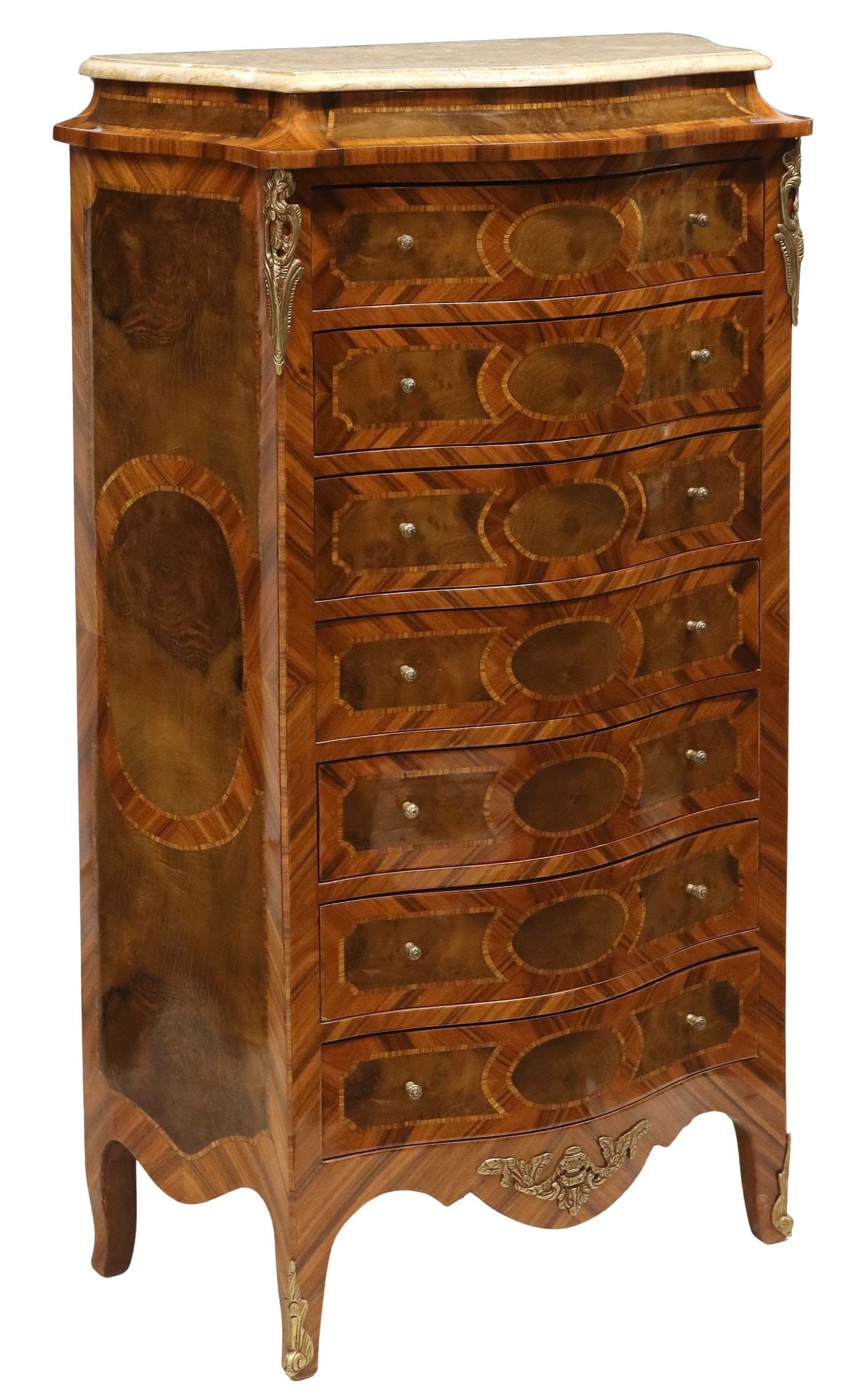 LOUIS XV STYLE MARBLE-TOP SEMAINIER (1 of 6)