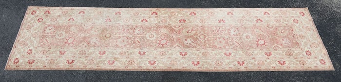 HAND-TIED PAKISTAN PESHAWAR RUNNER, 13'11" X 3'9"