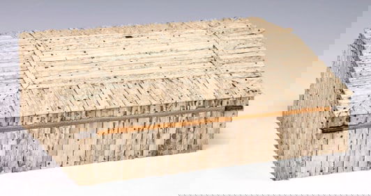 ANGLO-INDIAN STAG ANTLER & HORN-VENEERED WRITING SLOPE