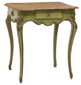 VENETIAN LOUIS XV STYLE PAINT DECORATED SIDE TABLE