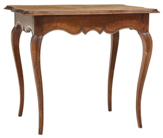 FRENCH PROVINCIAL LOUIS XV STYLE OAK SIDE TABLE