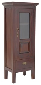 NADEAU MAHOGANY NARROW VITRINE CABINET