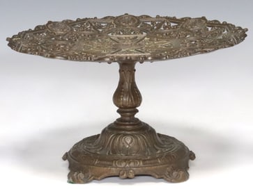 NEOCLASSICAL STYLE PATINATED METAL CENTERPIECE TAZZA