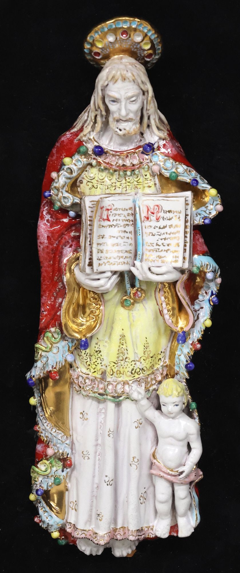 EUGENIO PATTARINO (ATTRIB) TERRACOTTA WALL SCULPTURE ST. MATTHEW (1 of 4)