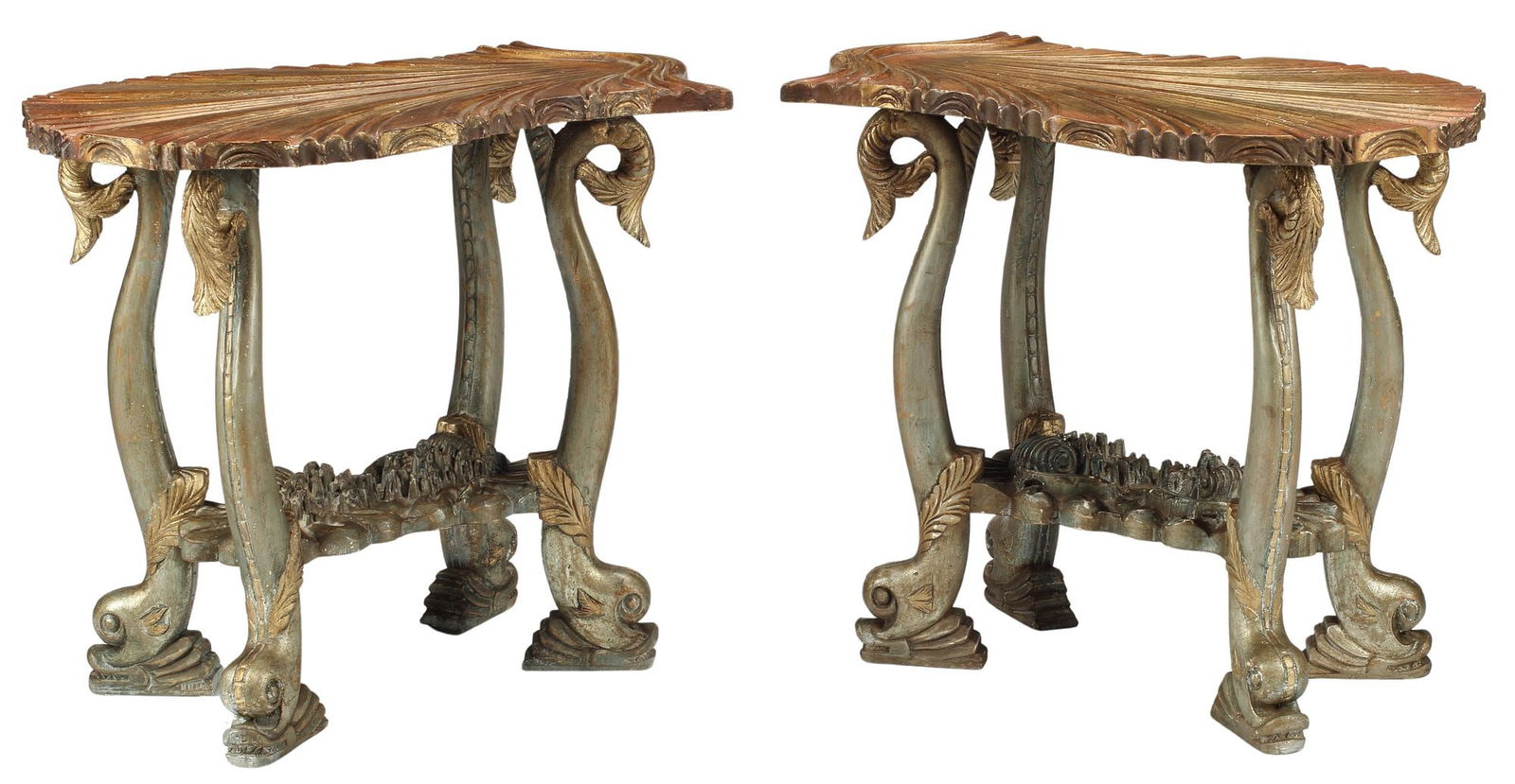 (2) VENETIAN STYLE 'GROTTO' SIDE TABLES (1 of 6)
