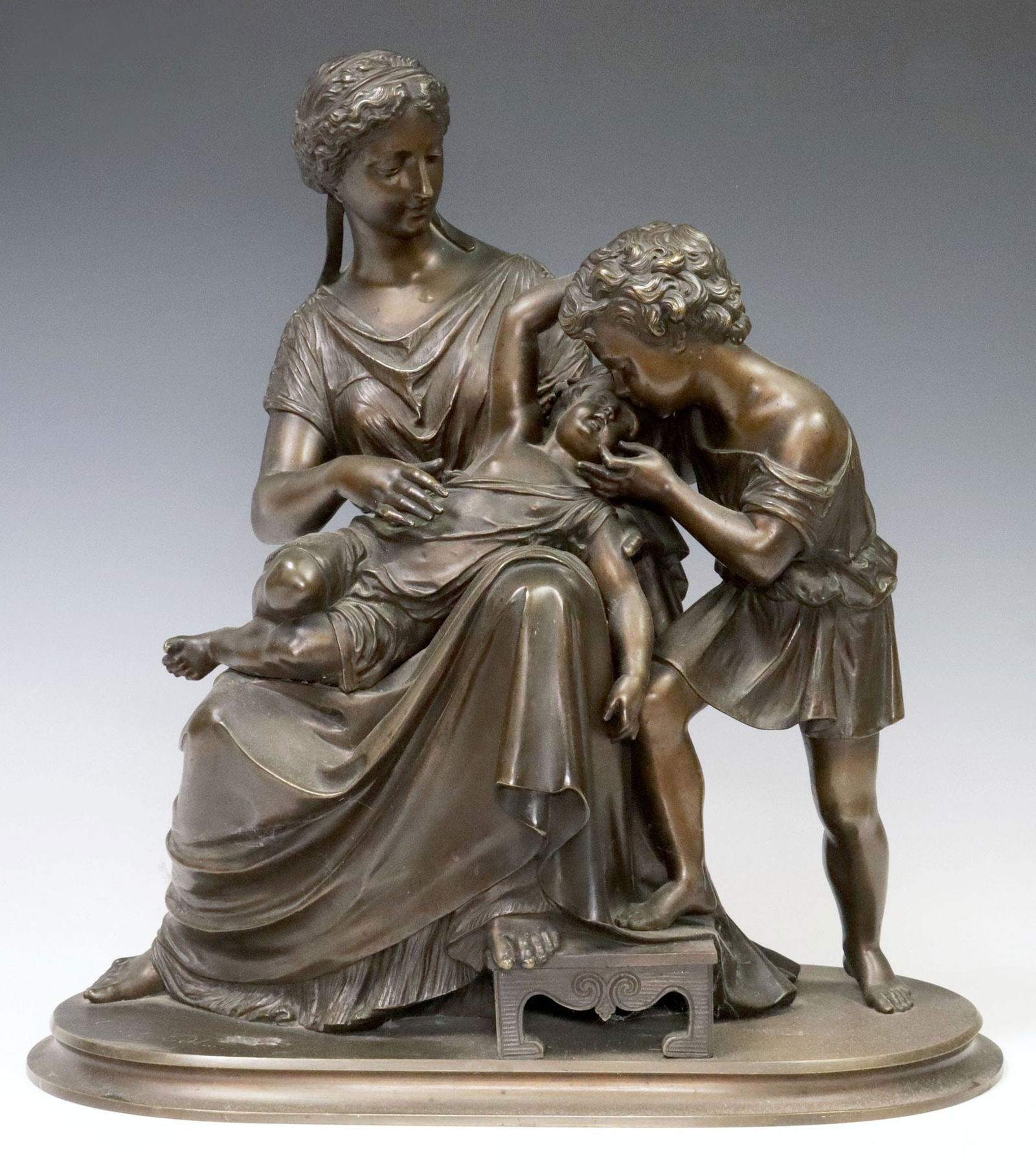AFTER CELESTIN-ANATOLE CALMELS NEOCLASSICAL BRONZE SCULPTURE (1 of 6)