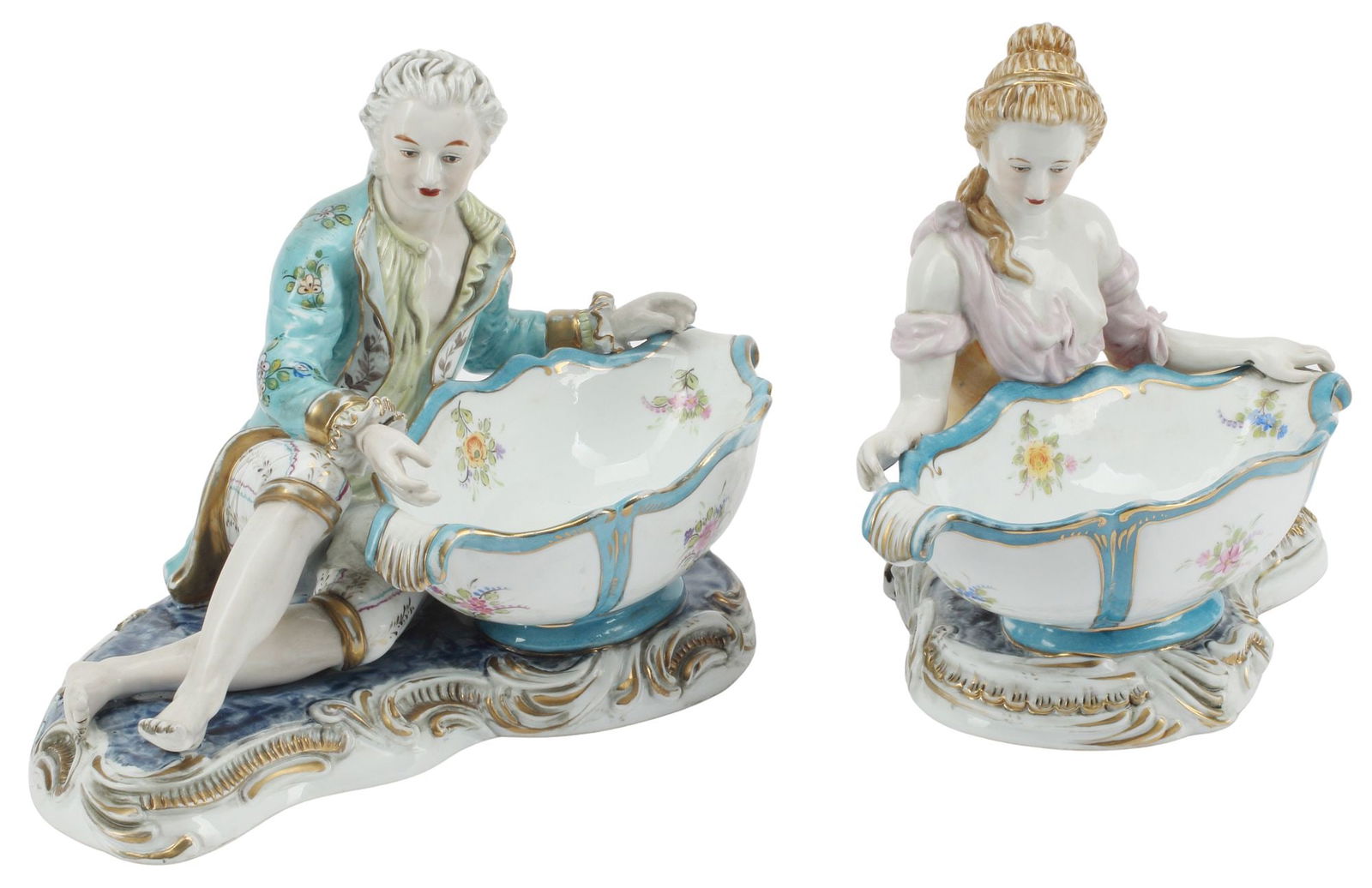 (2) ITALIAN PORCELAIN FIGURAL SWEETMEAT DISHES (1 of 6)